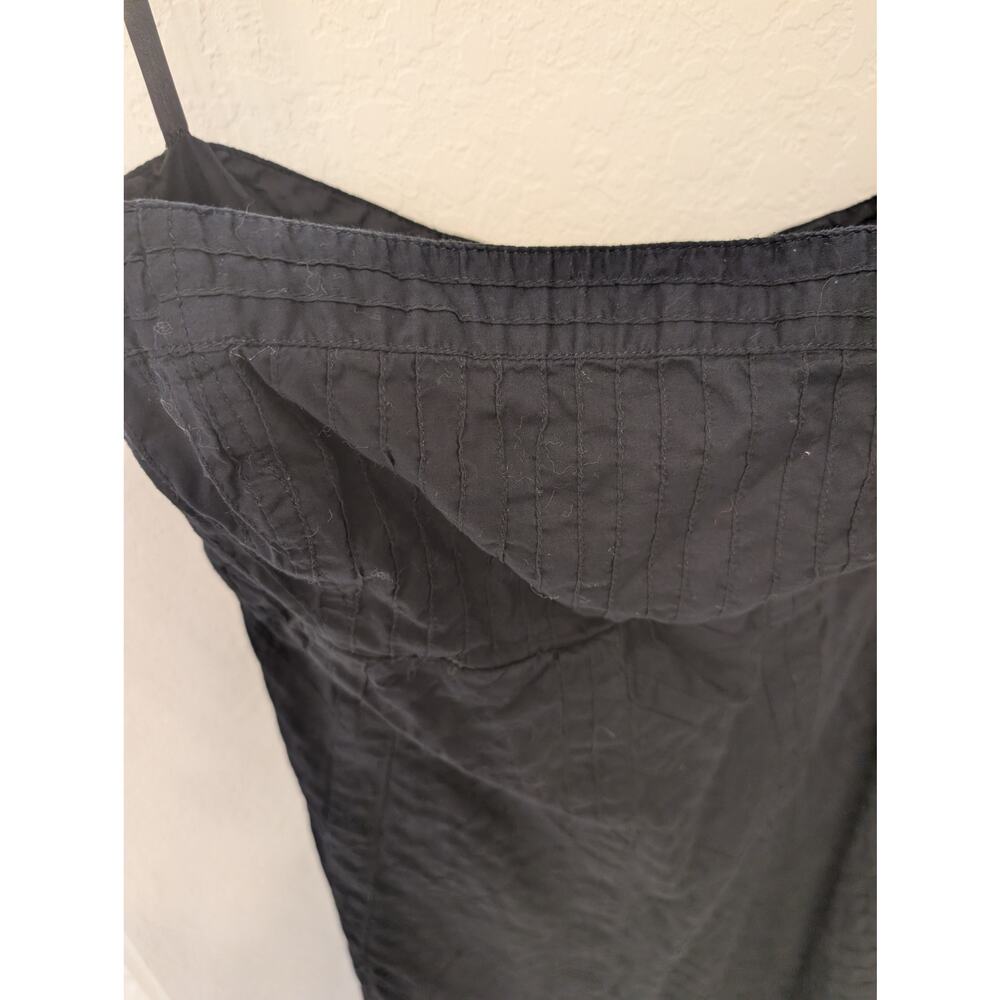 Gap pintuck design strapless Cotton black dress Y2K Sz 12 - Picture 3 of 9
